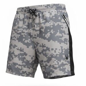Spyder Active Gray Black 2 Pocket Camo Athletic Shorts Size Large Include~ NEW